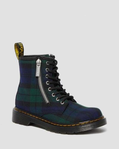 Botines Dr Martens Junior 1460 Zip Tartan Para Niños DR3227C